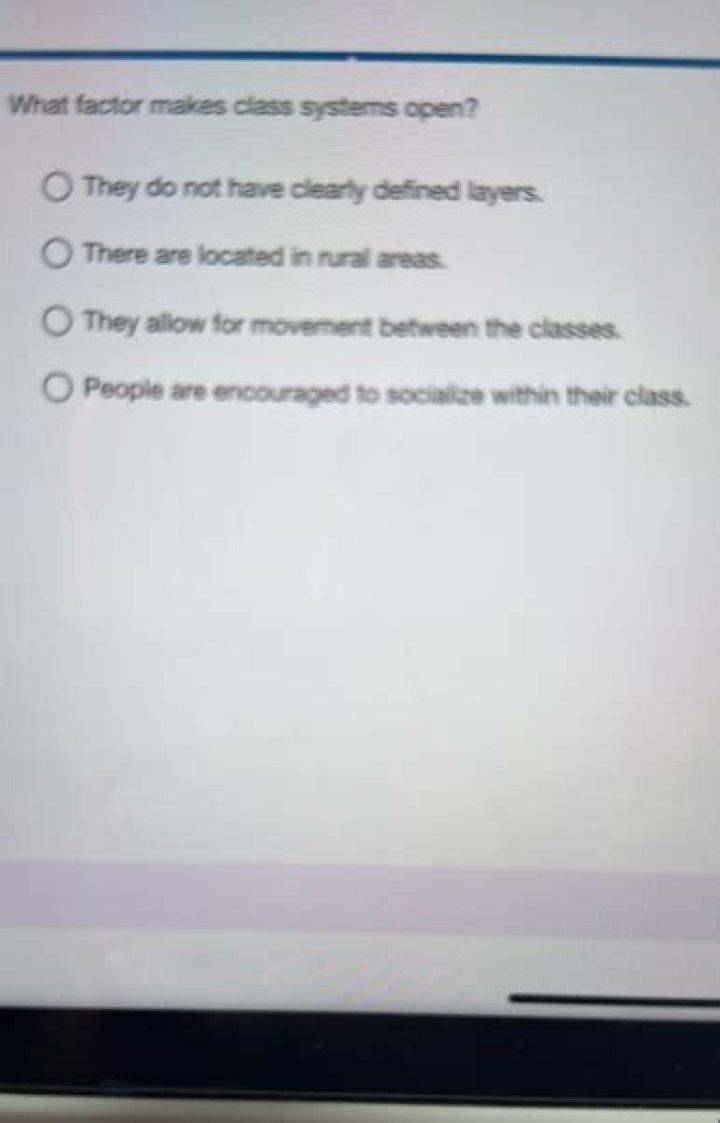 what factor makes class systems open