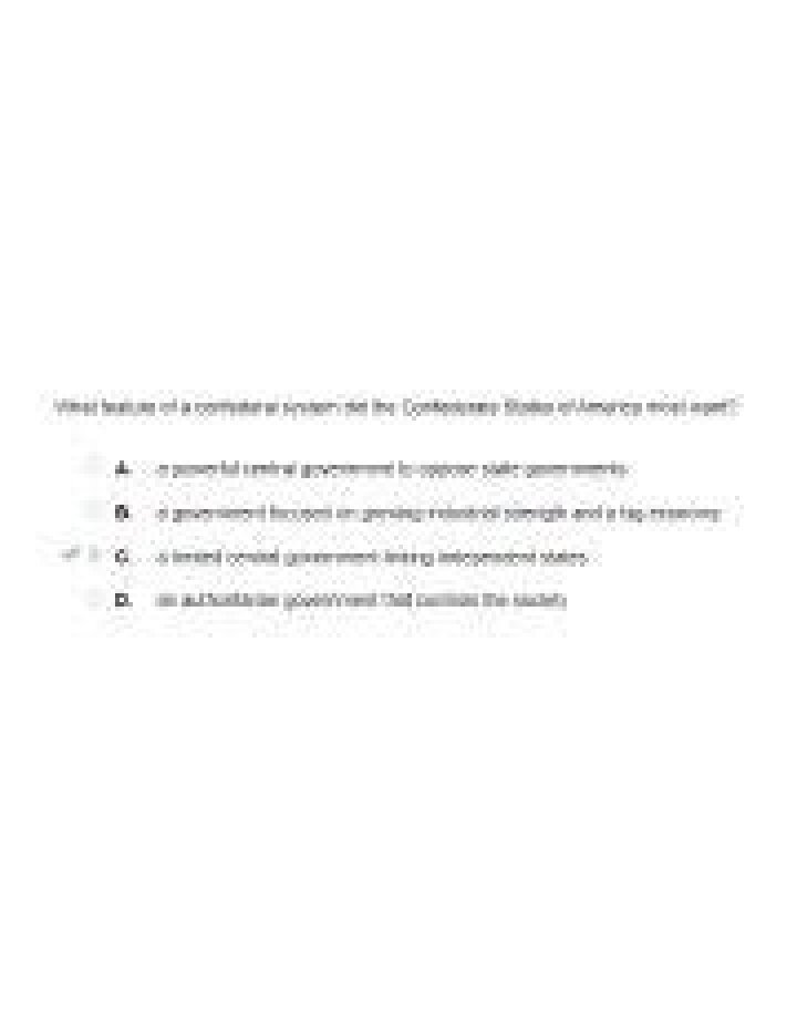 what feature of a confederal system did the confederate states of america most want?