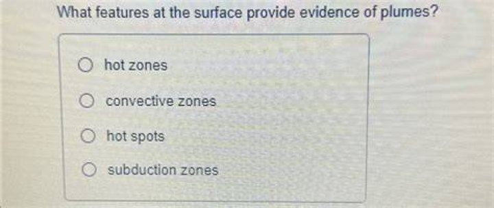 what features at the surface provide evidence of plumes?