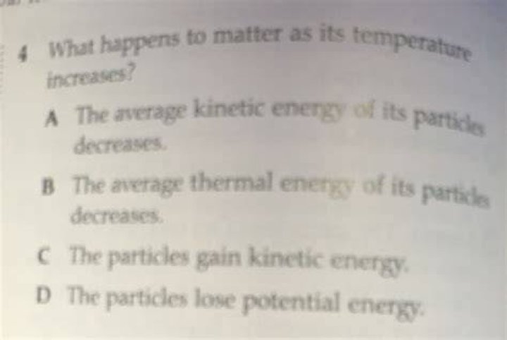 what happens to matter as its temperature increases?