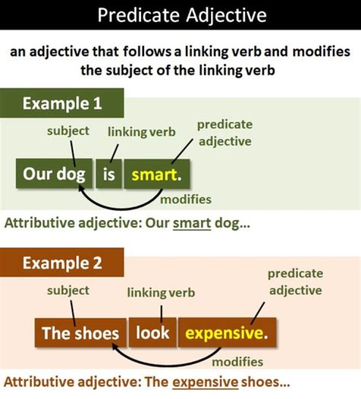 what is a predicate adjective example