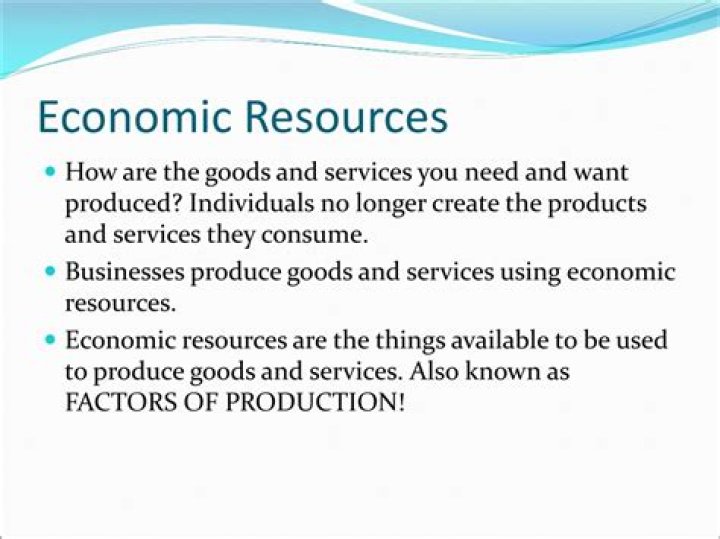 what is an economic resource