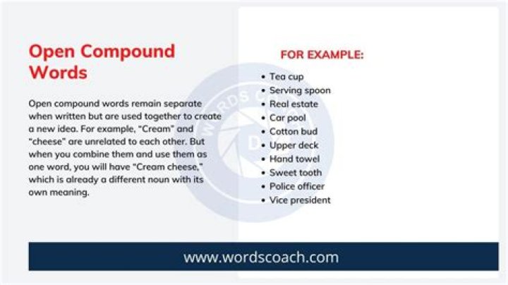 what is an open compound word