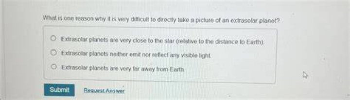what is one reason why it is very difficult to directly take a picture of an extrasolar planet