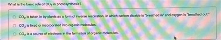 what is the basic role of co2 in photosynthesis?