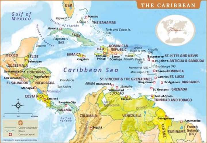 what is the caribbean island with the second largest land area