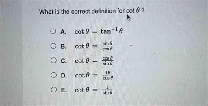 what is the correct definition for cot