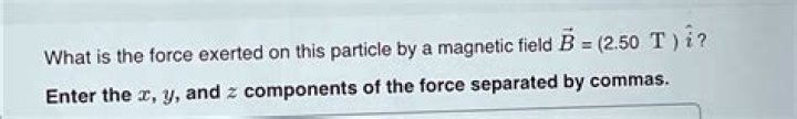 what is the force exerted on this particle by a magnetic field