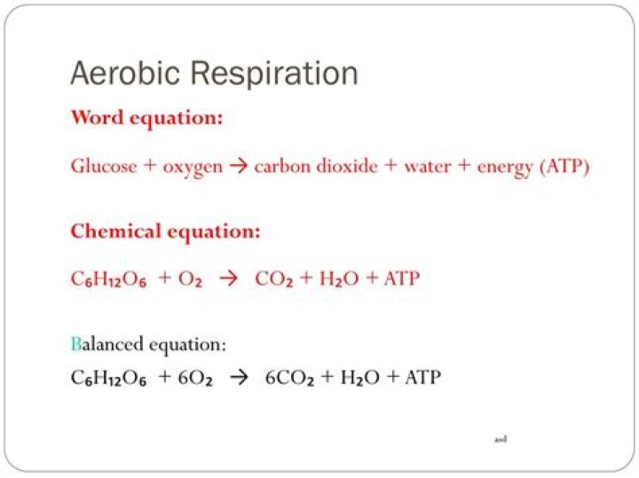what is the formula for aerobic respiration