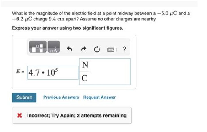 what is the magnitude of the electric field at a point midway between a