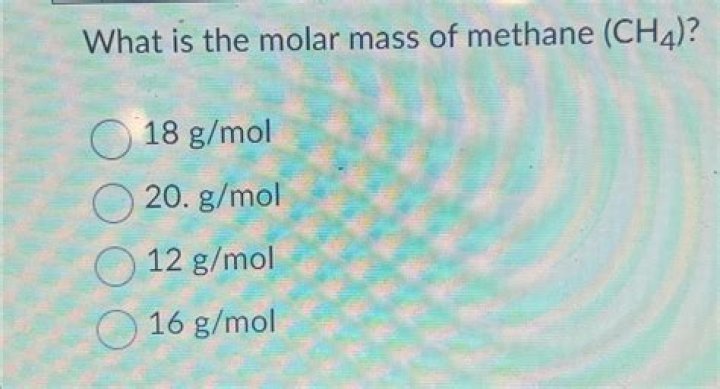 what is the molar mass of methane ch4