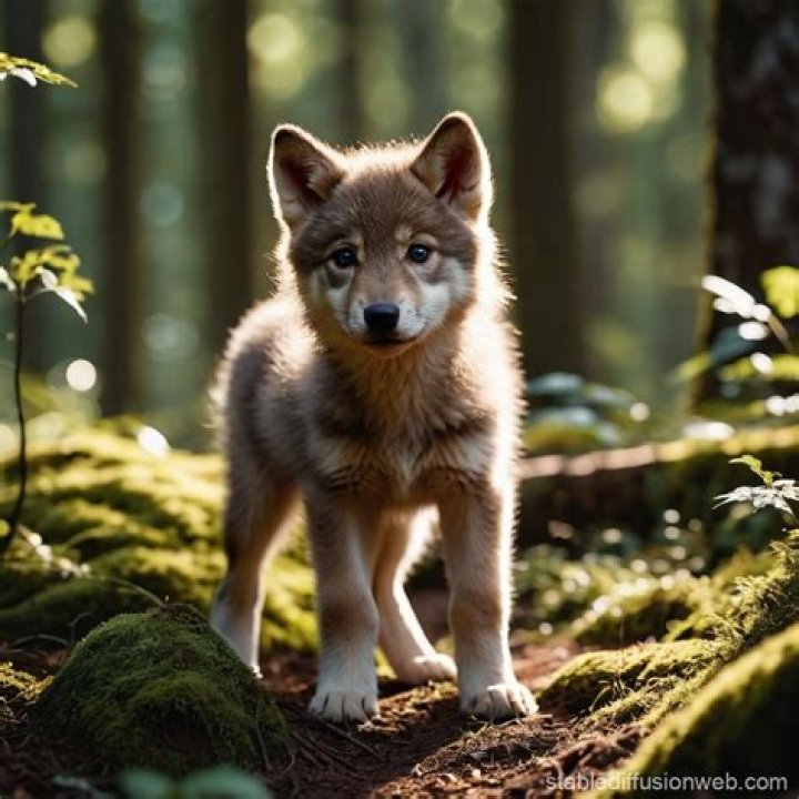 what is the name of a baby wolf