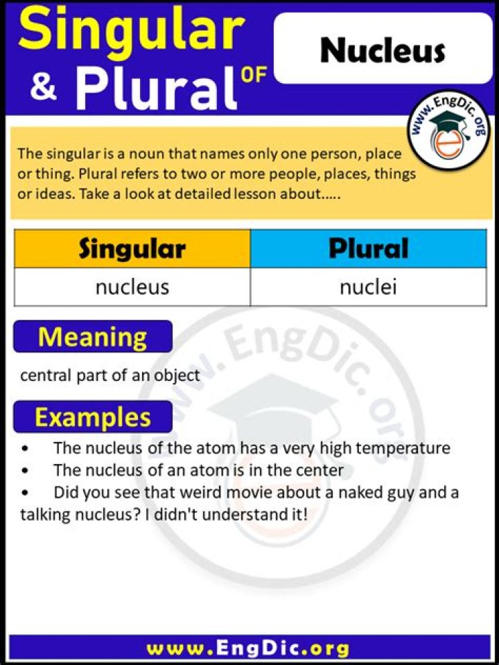 what is the plural of nucleus