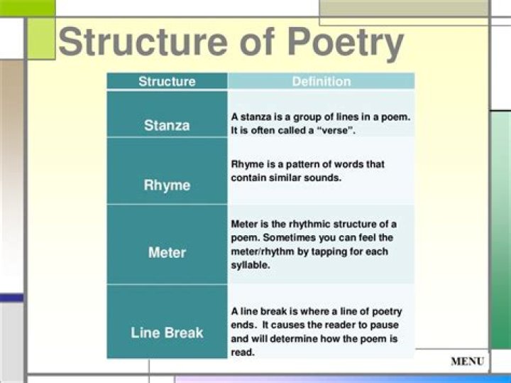 what is the structure of the poem