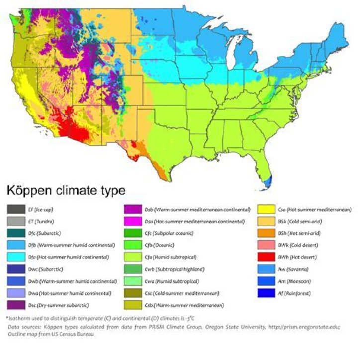 what kind of climate characterizes the northeastern united states