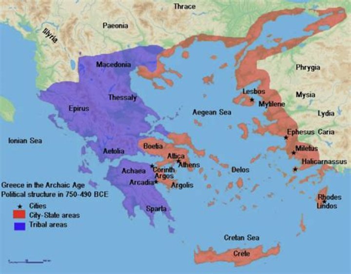what location were the first tribes of greece centralized in