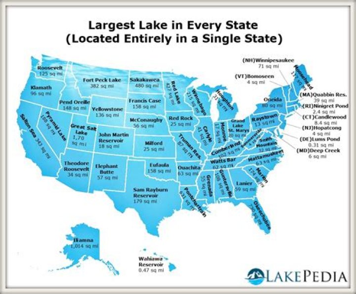 what states have the most lakes