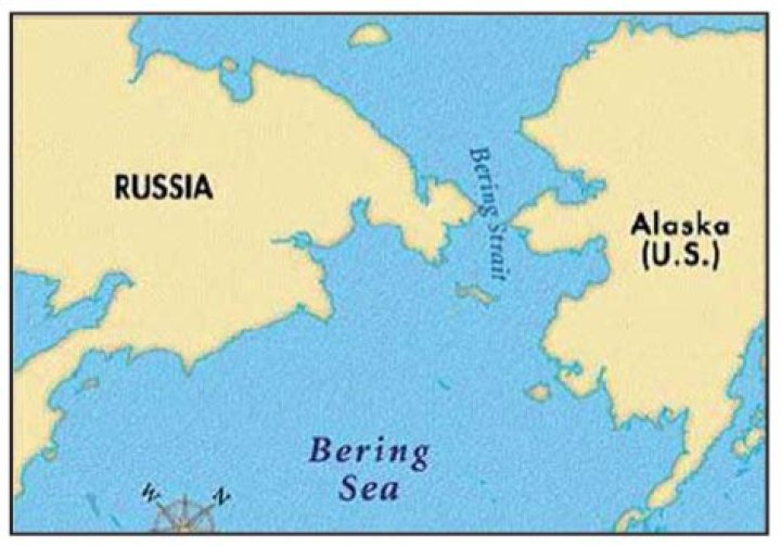 what strait separates north america from asia