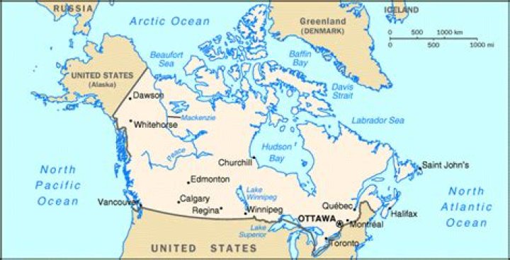 what three oceans border canada