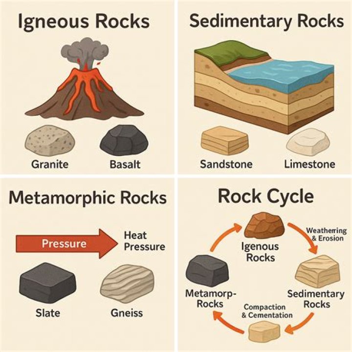 what type of rocks are formed by processes powered by the sun