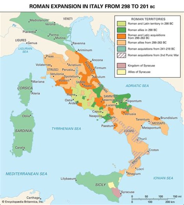 what was one consequence of roman expansion beginning in 300 bce?