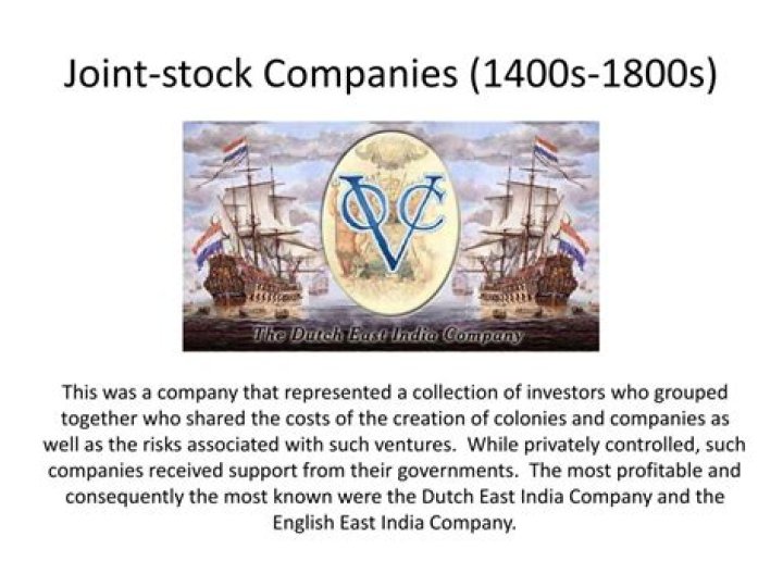 what was the purpose of most of the joint-stock companies of the 1500s and 1600s?