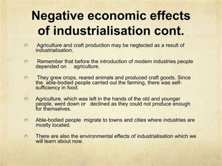 what were the negative effects of industrialization