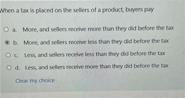 when a tax is placed on the sellers of a product, buyers pay