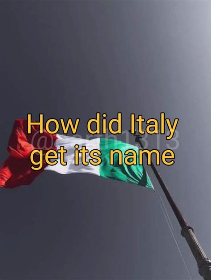 when did italy get its name