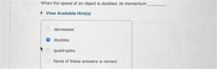 when the speed of an object is doubled, its momentum