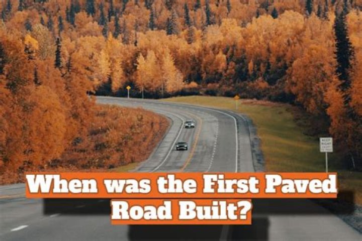when was the first paved road