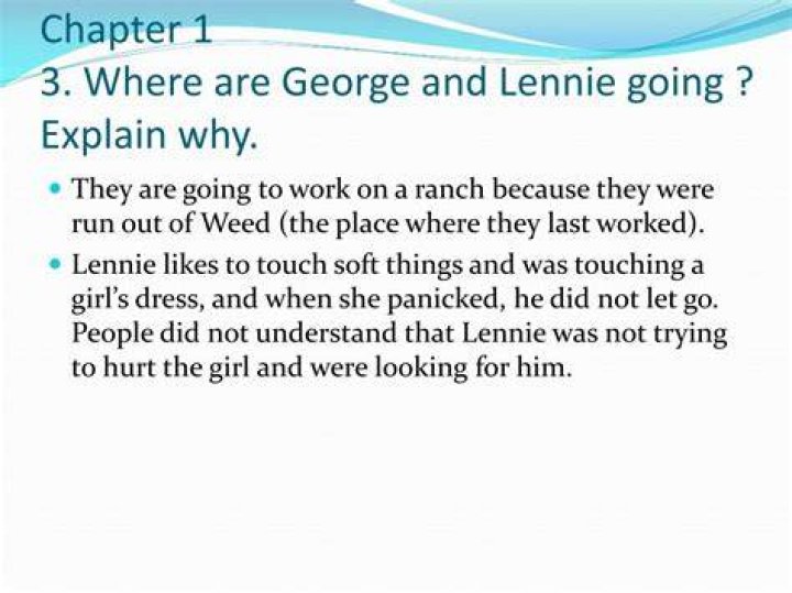 where are george and lennie going