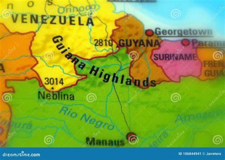 where are the guiana highlands