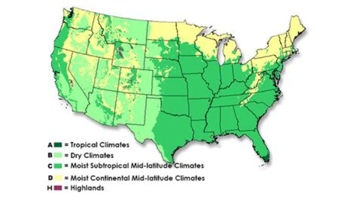 where are tropical wet climates found in the united states?