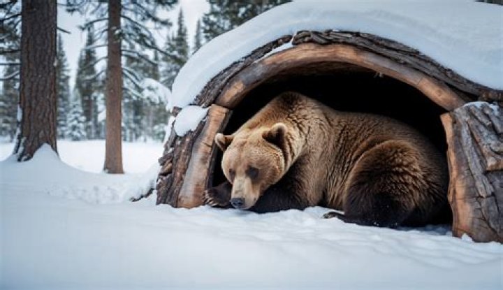 where do bears sleep in the winter