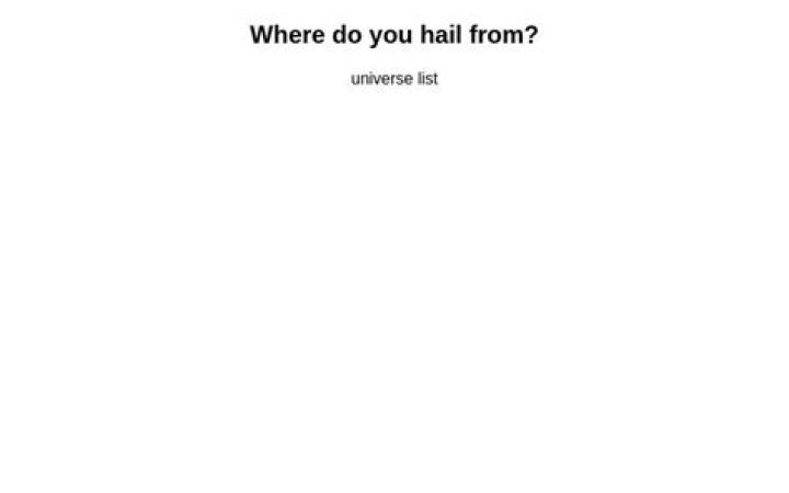 where do you hail from