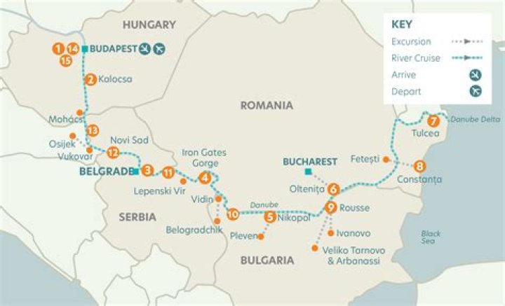 where does the danube river start and end
