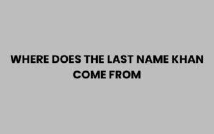 where does the name khan come from