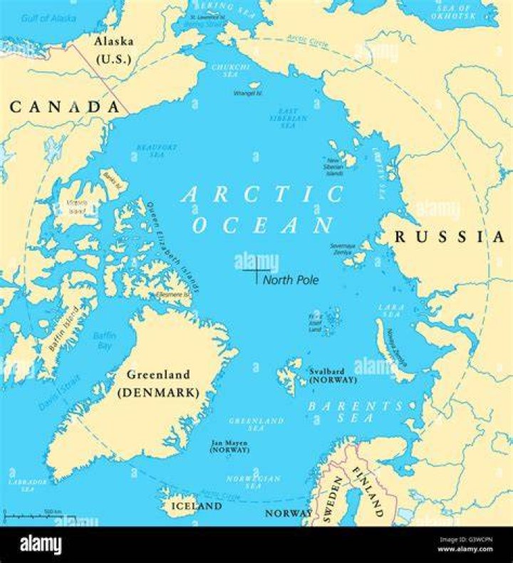 where is arctic ocean on the map