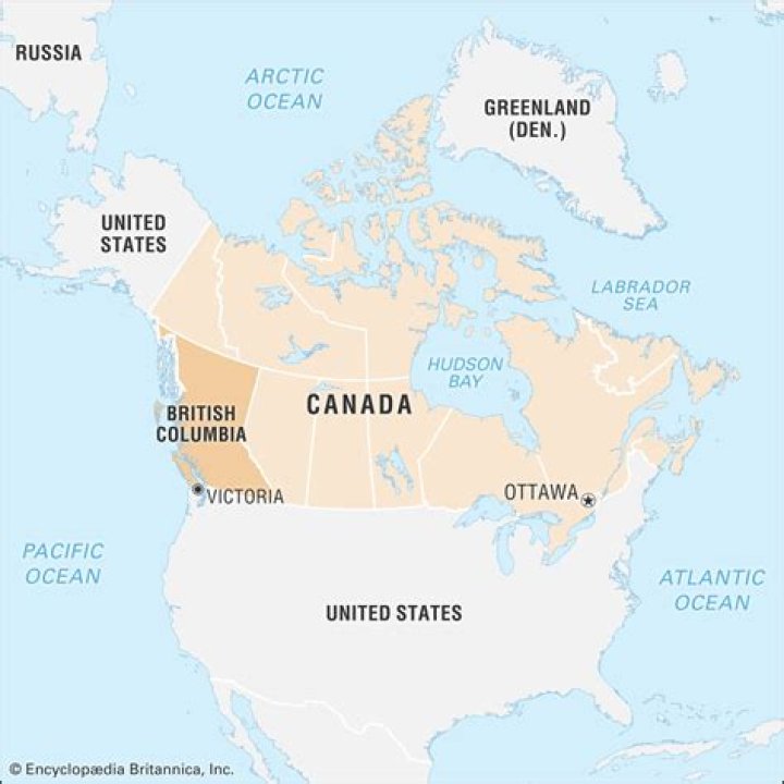 where is british columbia on a map