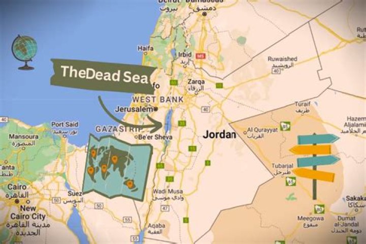 where is dead sea located on a map
