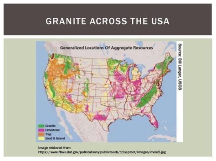 where is granite mined in the united states