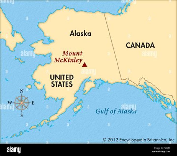 where is mt mckinley on a map