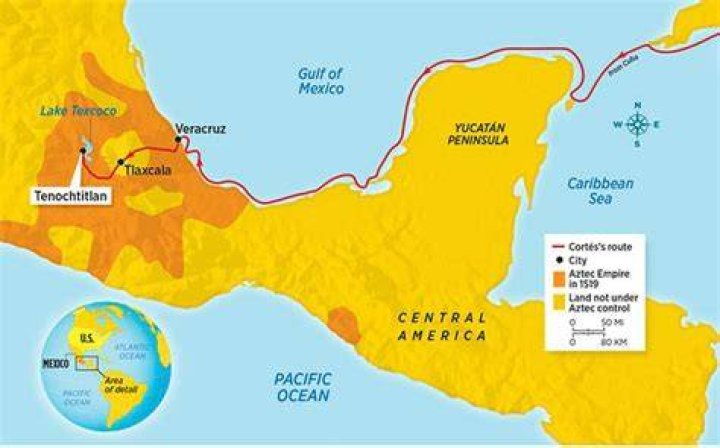 where is tenochtitlan on a map