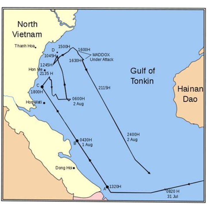where is the gulf of tonkin located on a map