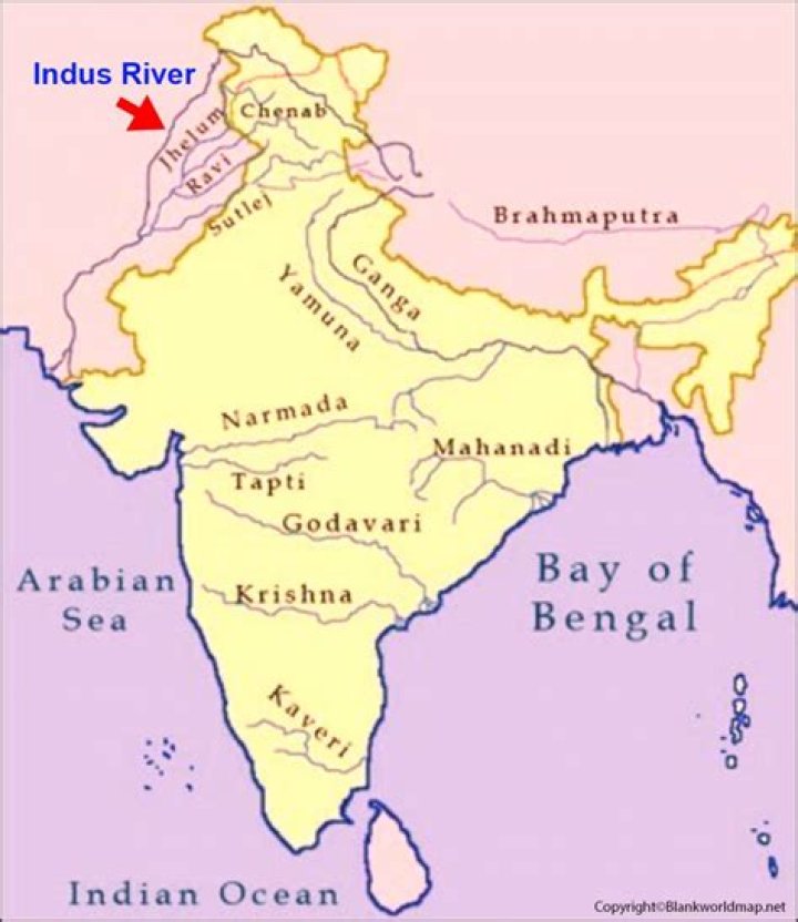 where is the indus river located on a map