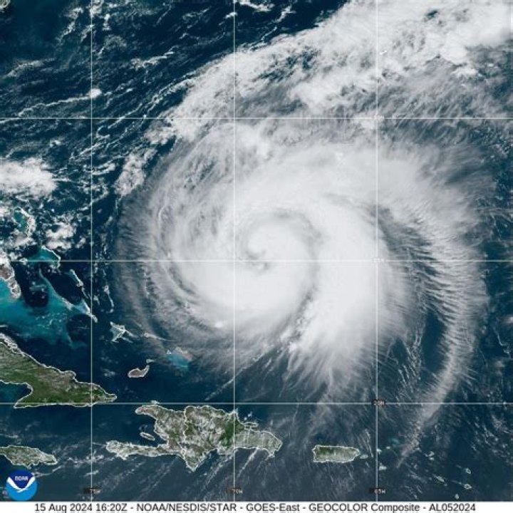 where is the most intense rain and wind in a hurricane quizlet