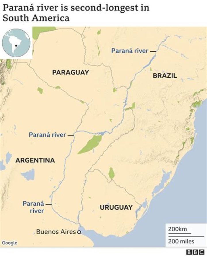 where is the parana river located on a map