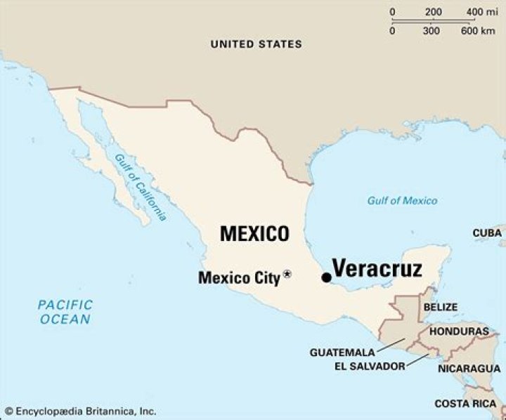 where is veracruz mexico on a map