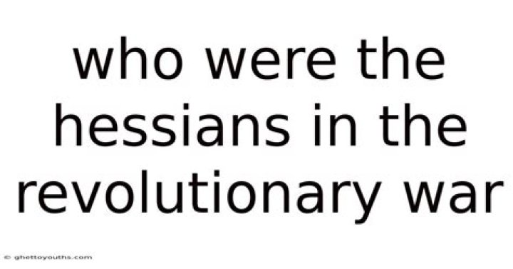 who were the hessians in the revolutionary war